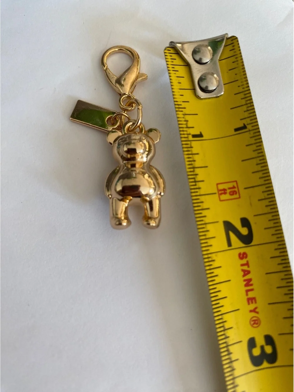 Gold Tone Bear Charm Pendant Accessory